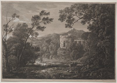 En italiensk udsigt, ca. 1810 . af Joseph Rebell