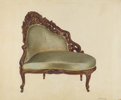 Love Seat, ca. 1940. af Joseph Rothenberg