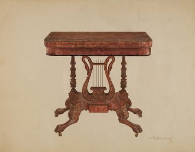 Bordlyresokkel, 1936. af Joseph Rothenberg