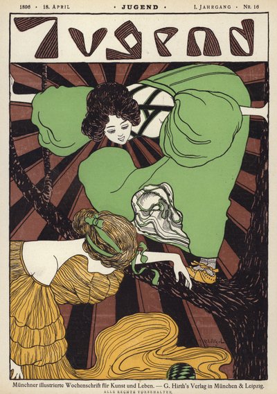 Forsideillustration til magasinet Jugend af Joseph Rudolf Witzel
