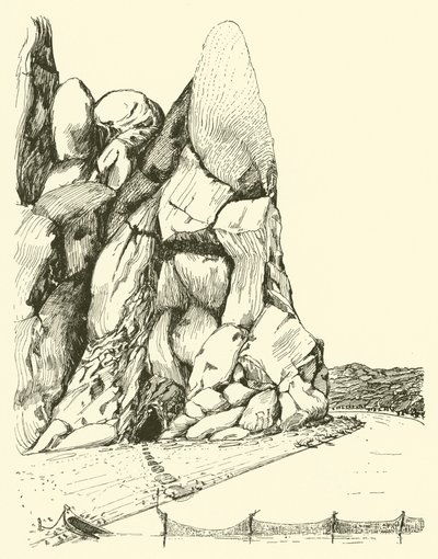 Hule, hvor manden og kvinden boede først og fremmest (gravering) af Joseph Rudyard (after) Kipling
