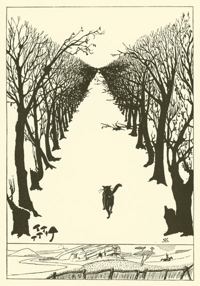 Katten der gik for sig selv (gravering) af Joseph Rudyard (after) Kipling