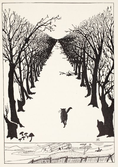 The Cat that Walked by Himself, illustration fra 