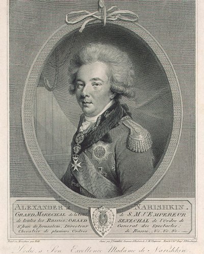 Portræt af grev Alexander Lvovich Naryshkin 1760-1826, 1801 af Joseph Saunders