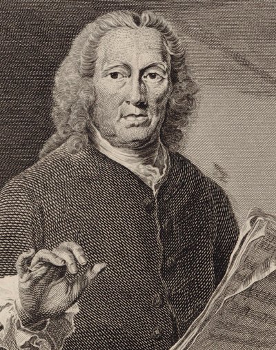 Portræt af sangeren og komponisten Richard Leveridge 1670-1758, 1793. af Joseph Saunders