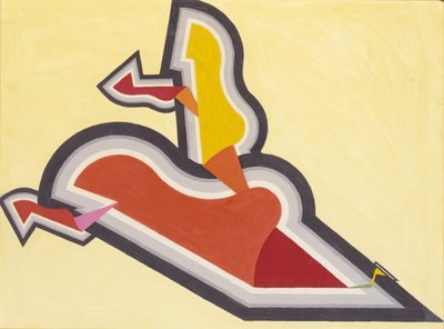 Studie i Rhythm: Red and Gold, ca. 1934. af Joseph Schillinger