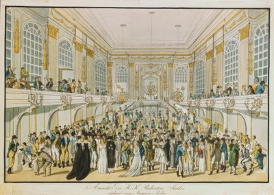 Udsigt over K. u. K. Redoutensaal under et maskeradebal af Joseph Schütz