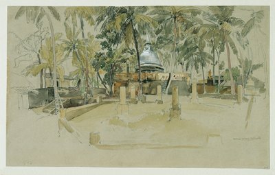 Buddhisttempel i Ceylon (Sri Lanka) af Joseph Selleny
