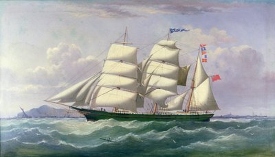 Barquentine Pawnee i Det Irske Hav af Joseph Semple