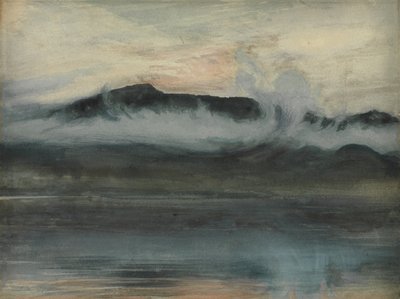 Coniston & Old Man (Akvarel) af Joseph Severn