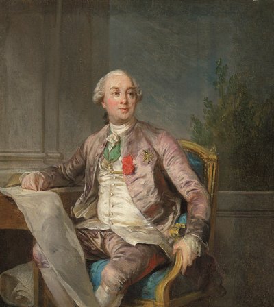 Et portrætstudie af Charles-Claude de Flahaut de la Billarderie, Comte d