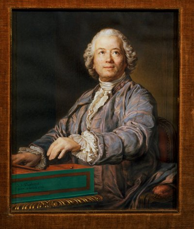 Komponisten Christoph Willibald Gluck ved spinettet (gouache på pergament) af Joseph Siffred Duplessis