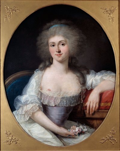 Portræt af Marie Therese Louise de Savoie Carignan, prinsesse de Lamballe (1749-1792) Maleri af Joseph Siffred Duplessis (1725-1802) (Joseph-Siffred, Joseph Siffrede, Joseph-Siffrede, Joseph Siffrein, Joseph-Siffrein) 1700-tallets Metz museum Finere kunst af Joseph Siffred Duplessis
