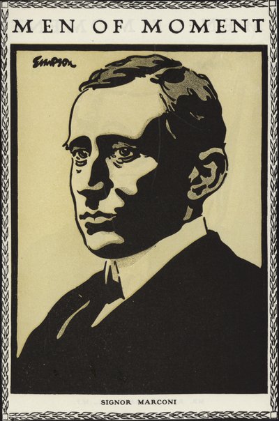Guglielmo Marconi af Joseph Simpson