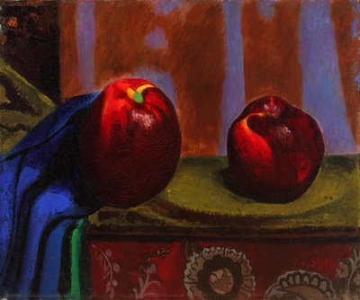 Stilleben med æble og granatæble 1927 (olie på lærred) af Joseph Stella