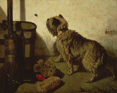 Hunden og fluen, 1856 af Joseph Stevens