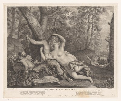 Landschap sætter Venus i Adonis The Power of Love (titel på objekt) af Joseph Vanloo