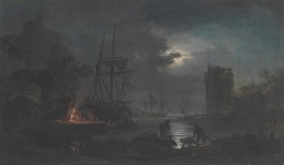 Moonlight, n.d.. af Joseph Vernet.