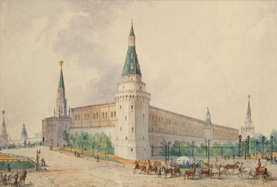 Opstandelsespladsen og Alexanderhaven i Moskva af Joseph Vivien