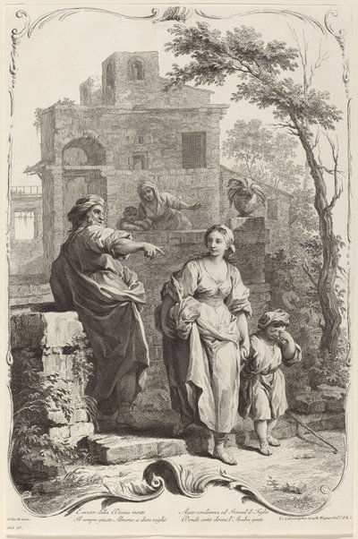 Abraham afskediger Hagar af Joseph Wagner