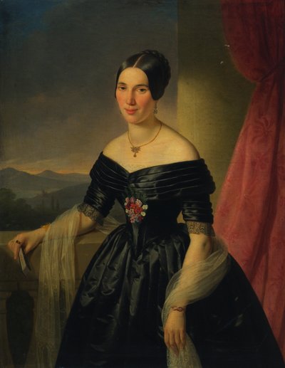 portræt af en dame af Joseph Weidner