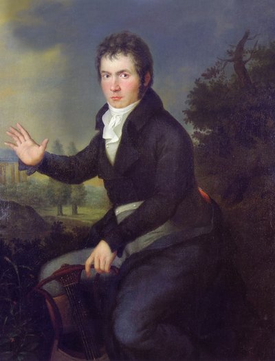 Portræt af Ludwig van Beethoven af Joseph Willibrord Mahler