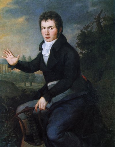 Portræt af van Beethoven af Joseph Willibrord Mahler