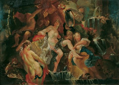 The Bath of Diana (Reverse: The Education of the Bacchus Boy) af Joseph Winterhalder d. J.