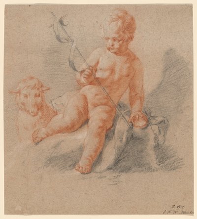 Johannes Døberen som spædbarn af Joseph Wolfgang Xavier Klauber