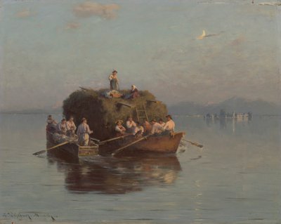 Høbåd på Chiemsee af Joseph Wopfner