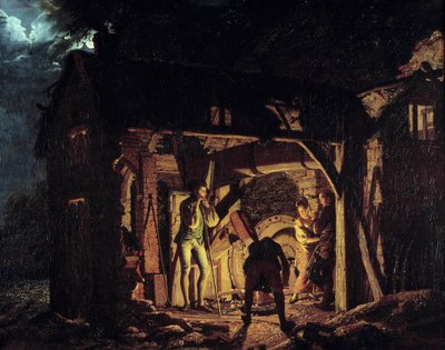 En smedje i det 18. århundrede Maleri af Joseph Wright fra Derby (1734-1797) 1773 Sankt Petersborg, Hermitage Museum af Joseph Wright of Derby