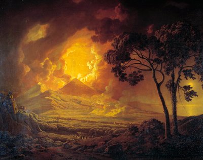 Vesuvaens udbrud med hovedet af Saint January-døren i procession Maleri af Joseph Wright fra Derby (1734-1797) 1700-tallets Moskva, Pushkin Museum af Joseph Wright of Derby