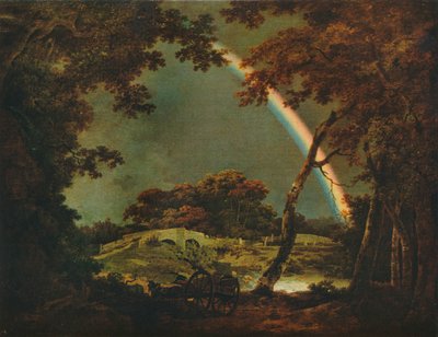 Landskab med en regnbueeffekt, 1794, 1930. af Joseph Wright of Derby