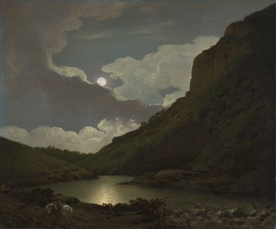 Matlock Tor fra Moonlight af Joseph Wright of Derby