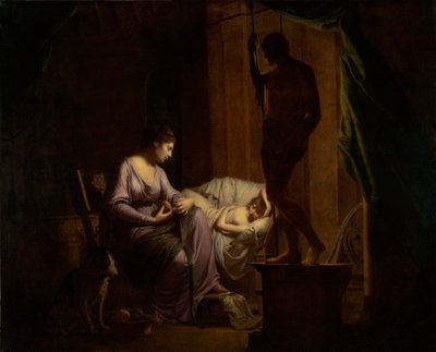 Penelope optrævler sit web, 1783-4 af Joseph Wright of Derby