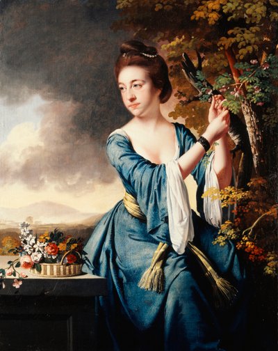 Portræt af Elizabeth, fru John Bostock, ca. 1769 af Joseph Wright of Derby