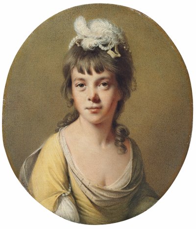 Portræt af Miss Harriet Hope af Joseph Wright of Derby