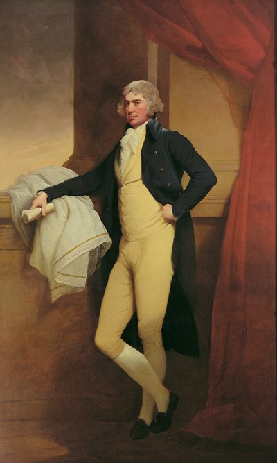 Portræt af Samuel Oldknow, ca. 1790-2 (olie på lærred) af Joseph Wright of Derby