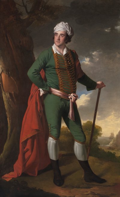 Portræt af en mand, kendt som "den indiske kaptajn" af Joseph Wright of Derby