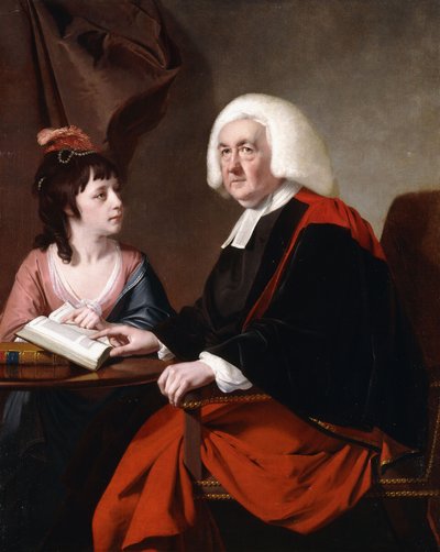 Portræt af Rev.Thomas Wilson D.D. og hans adopterede datter, frøken Catherine Mcauley, af Joseph Wright of Derby