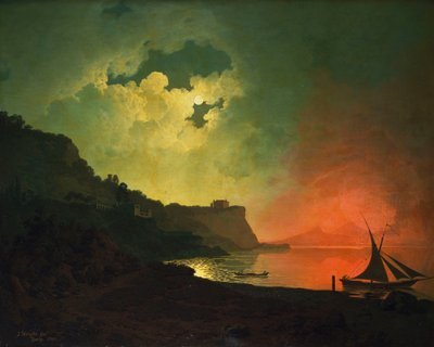 Vesuv fra Posilipo af Joseph Wright of Derby