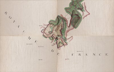 Kort over Gernelle, Belgien af Joseph de Ferraris (1726 – 1814) af Joseph de Ferraris