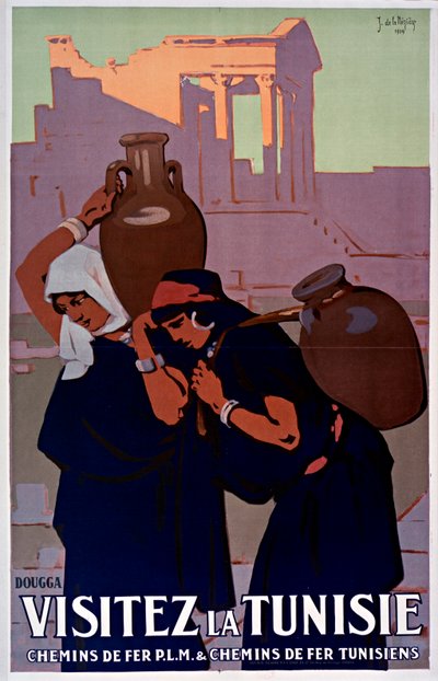Dougga. Besøg Tunesien, 1929. af Joseph de La Nézière