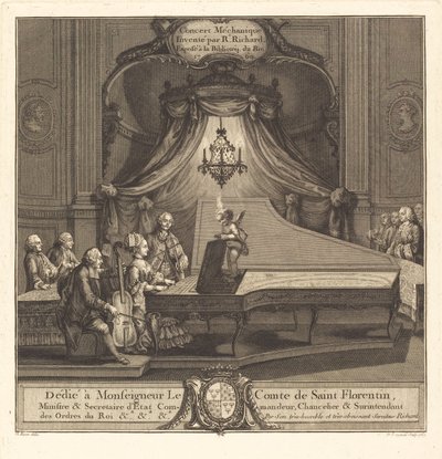 Den mekaniske koncert af Joseph de Longueil after Charles Eisen