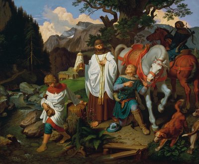 Rudolf von Habsburg og præsten af Joseph von Fuhrich