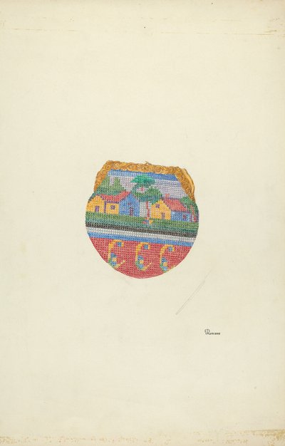 Pung med perler, ca. 1937. af Josephine C. Romano