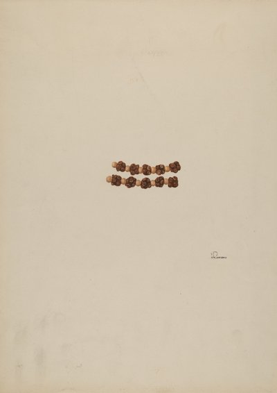Rosenkrans perler, ca. 1940. af Josephine C. Romano