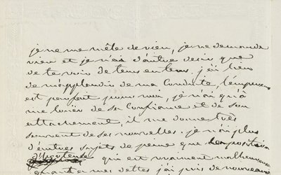 Autografbrev til Eugene de Beauharnais, Paris, 2. januar 1809 (pen og blæk på papir) af Josephine de Beauharnais