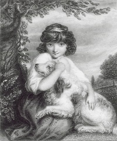 Elsk mig, elsk min hund (indgravering) af Joshua (after) Reynolds