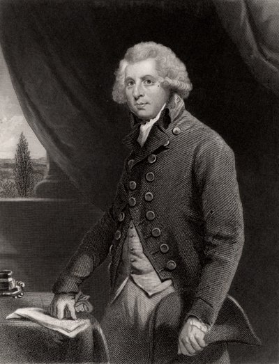 Portræt af Richard B. Sheridan af Joshua (after) Reynolds